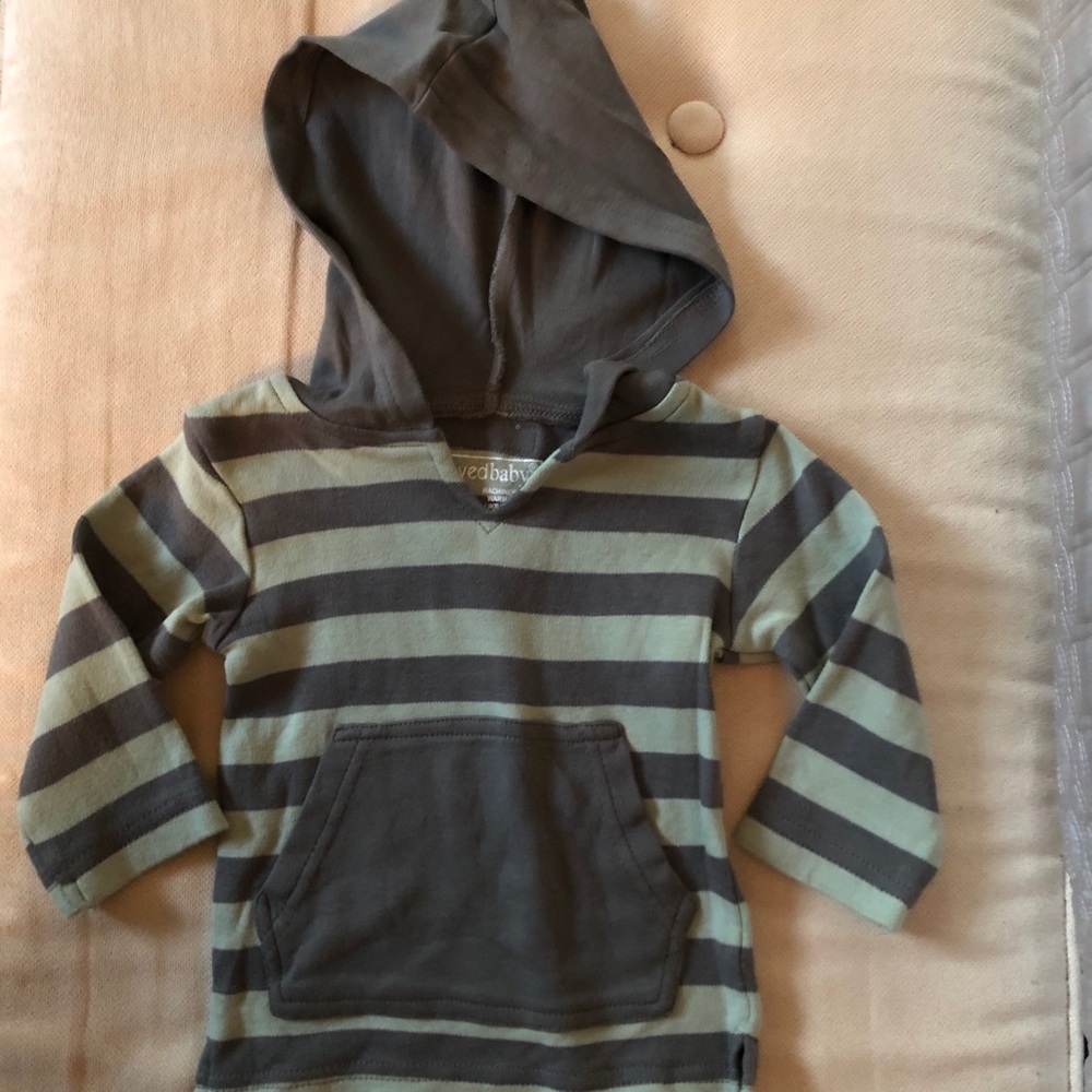Green & Grey hooded top